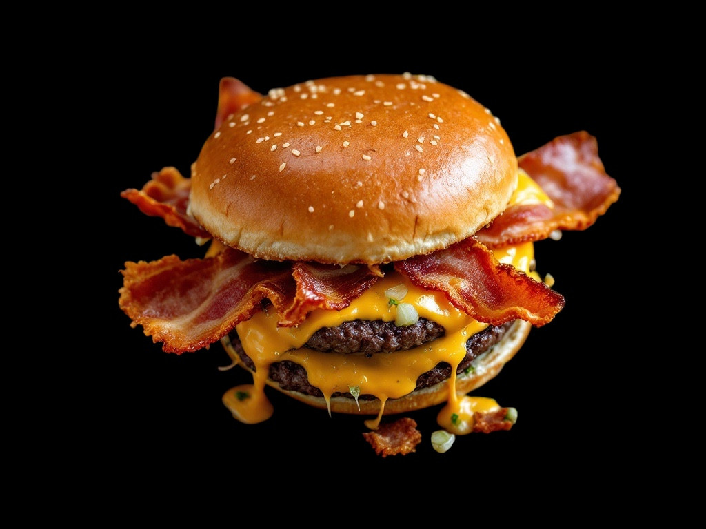 Triple Bacon Cheeseburger